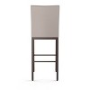Amisco Perry Upholstered Barstool Cream/Dark Brown: Faux Leather, Steel Frame, 30" Seat Height - 2 of 4