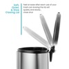 Home Zone Living 12 Gallon Semi-Round Stainless Steel Kitchen Trash Can with Step Pedal and Soft Close Lid, Silver - 3 of 4