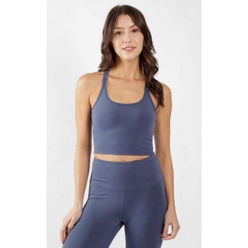 Anne Cole Active - Women's Scoop Sports Bra Top - Navy - X Small : Target