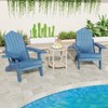 Tangkula 2 PCS Folding Adirondack Chair HIPS Fire Pit Chair w/ Adjustable Backrest - 2 of 4
