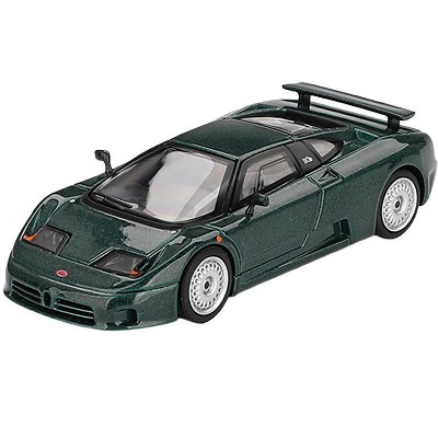 Bugatti EB110 GT Verde Scuro Dark Green Metallic Limited Edition 1/64 Diecast Model Car by Mini GT