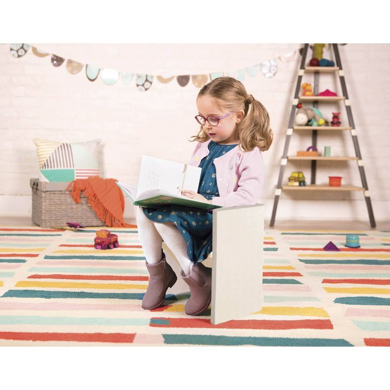 3-in-1 Step Stool for Kids&#39; Chair Stair Ivory - B. Spaces, 3 of 12