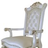 24" Vendome Accent Chair Synthetic Leather/Antique Pearl Finish - Acme Furniture: Ergonomic, No Assembly, Armless Design - 2 of 4