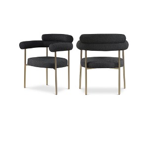 Meridian Furniture,Blake Boucle Fabric Dining Chair, Set of 2 - 1 of 4