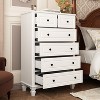 FUFU&GAGA White Vertical Dresser Modern 6-Drawer Chest with Metal Handles - 3 of 4