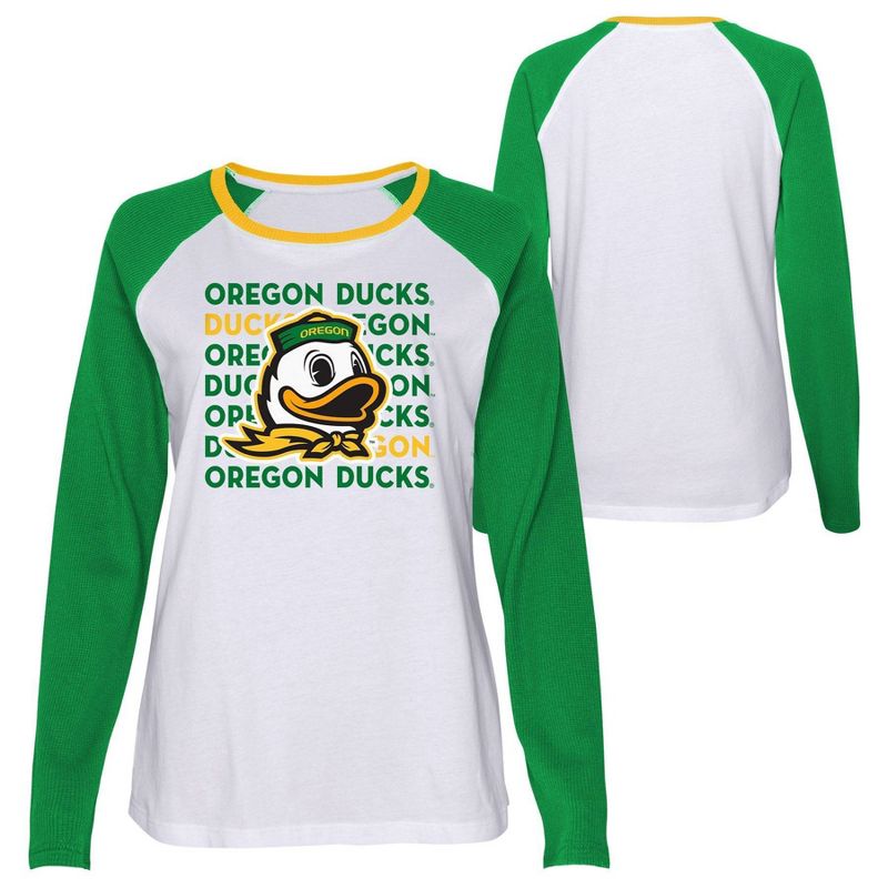NCAA Oregon Ducks Girls&#39; Long Sleeve T-Shirt, 1 of 4