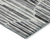 Gray Ivory And Charcoal Abstract Washable Indoor Outdoor Area Rug - 4 of 4