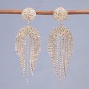 SOHI Women's Silver  Bling Cluster Drop Earrings - 2 of 3