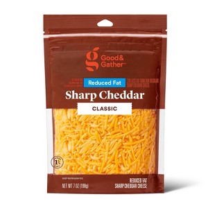 Shredded Reduced Fat Sharp Cheddar Cheese - 7oz - Good & Gather™ - 1 of 3