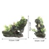 Unique Bargains Aquarium Terrariums Mountain for Fish Tank Landscape Decoration Green Gray 3.94" 1pcs - 4 of 4
