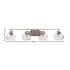 Toltec Lighting Odyssey 4 - Light Vanity in  Brushed Nickel with 7" Clear Bubble Shade - 2 of 2