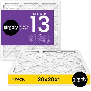 Simply Air Filter, MERV 13, 4 Pack, Furnace Air Filter for HVAC - 1 of 4