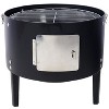 CAVINAS Charcoal Grills Steel Portable Grill Heavy Duty Round Smoker Grill for Outdoor Grilling - 4 of 4