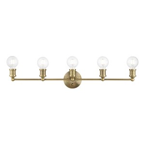 Livex Lighting Lansdale 5 - Light Vanity in  Antique Brass - 1 of 4