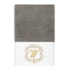 Linum Home Textiles 100% Turkish Cotton MONICA Gold Thread 3PC Embellished Towel Set - 3 of 4