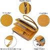Small Wallet for Women Leather RFID Blocking Wristlet Wallet Credit Card Holder with Double Zipper Coin Purse Ladies Bifold Purse - 3 of 4