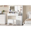 Vanity Desk with Mirror and Adjustable Light Bulbs, Makeup Table with 3 Open Shelves - 3 of 4