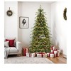 7.5ft Prelit Slim Fraser Grande Christmas Tree With Remote Control Artificial Hinged Drooping Pencil Holiday Christmas Tree - 2 of 4