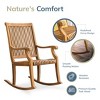 Cambridge Casual Mosko Teak Wood Outdoor Porch Rocking Chair: Weather-Resistant, 250lb Capacity, No Cushion - 3 of 4