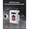 VEVOR Step Up Voltage Converter, 2000VA, Heavy Duty Voltage Power Converter, 110V to 220V Power Transformer, with 2 EU Outlets, USB Output, White - 3 of 4