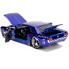 1965 Ford Mustang #5 "L. John's Racing" Candy Blue with Flame Graphics "Bigtime Muscle" Series 1/24 Diecast Model Car by Jada - 4 of 4