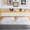homfan Bed Frame with 2 Storage Drawers, LED Bed Frame with 2-Tier Storage Headboard＆Charging Station, Metal Platform Bed Frame, No Box Spring Needed - 3 of 4