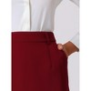 INSPIRE CHIC Women's High Waist Split Back Work Midi Pencil Skirt - 4 of 4