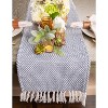 Design Imports  Woven Jacquard Fringe Table Runner, French Blue, 15X72" - 3 of 4