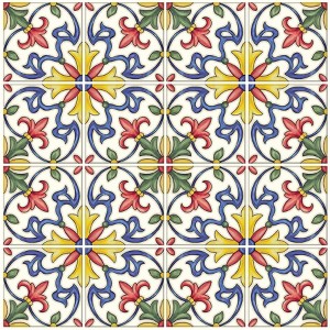 InHome Tuscan Tile Peel & Stick Wallpaper Backsplash Tiles: Self-Adhesive Mosaic Design, Vinyl, Peelable, Washable - 1 of 4