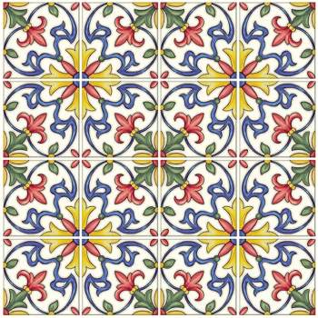 InHome Tuscan Tile Peel & Stick Wallpaper Backsplash Tiles