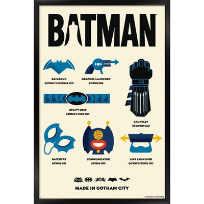 Trends International DC Comics Batman: 85th Anniversary - Gadgets Made In Gotham Framed Wall Poster Prints