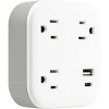 General Electric 3 Outlet Surge Tap with 1 USB-A and 1 USB-C 980J White - 2 of 4