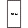 PosterPalooza | Panoramic Slim Profile Brown Picture Frame - UV Acrylic, Foam Board Backing, Hanging Hardware - 2 of 4