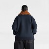 KBB by KAHLANA Women's 'The Faux Fur Collar Bomber' - Navy Blue/Teddy Brown - 2 of 3