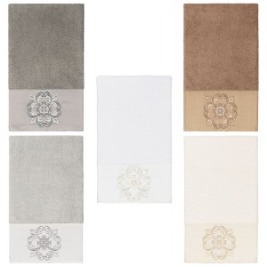 Linum Home Textiles 100% Turkish Cotton ALYSSA Embellished Towel Set - 1 of 3