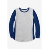 Woman Within Plus Size Colorblock Scoopneck Thermal Sweatshirt - 4 of 4