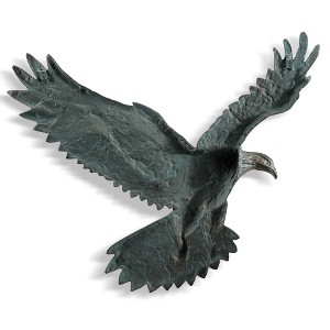 SPI Home Flying Eagle Wall Plaque - 24.5" Metal Wildlife Wall Art, Majestic Bird Sculpture for Rustic or Patriotic Decor - 1 of 3