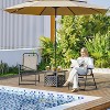 Yaheetech Set of 2 Outdoor Foldable Dining Chairs with Backrest and Armrests - 2 of 4