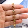 RMZ GOLD NYC 18K GOLD FILLED HIGH POLISH FINSH GOLD MULTI COLOR CRYSTAL ANKLET - 2 of 4
