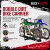 Black Widow Pro Double Dirt Bike Carrier, Anodized Aluminum Track for Motorcycles or Electric Bikes with Ramp for 2" Hitch, 600 lb Capacity, Black - 2 of 4