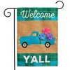 Welome Y'all Spring Burlap Garden Flag Pickup Truck 18" x 12.5" Briarwood Lane - 2 of 4