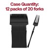 Smarty Had A Party Solid Black Moderno Plastic Dessert Forks - 240 pcs - 4 of 4