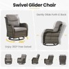 Outdoor Swivel Rocker Patio Chairs - 360 Degree Swivel Glider Seating Wicker Rocking Chairs Set of 2 with High Back for Porch Balcony Deck - 4 of 4
