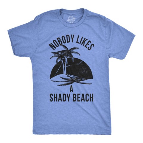 Мужские футболки Crazy Dog T-Shirts, Inc. Mens Shady Beach Funny Shirts Vacation Funny Vintage Novelty Hilarious T shirt - Crazy Dog Men's T Shirt For Summer Vacation Light Blue XL