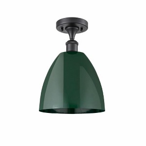 Plymouth Dome - 1 Light Semi-Flush Mount In Industrial Style-12.88 Inches Tall and 9 Inches Wide - 1 of 1