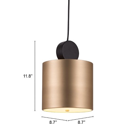 Myson 9'' Contemporary Gold LED Pendant Light