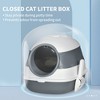 Whisen Foldable Enclosed Cat Litter Box with Lid, Air Freshener, Scoop, Grate Mat, High-Edge Tray - 4 of 4