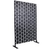 Okak Decorative Metal Privacy Screen with Stand, Outdoor Privacy Screen with Square Openwork, Outside Lattice Panels for Lawn, Yard - 4 of 4