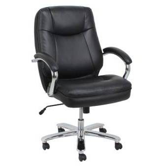 Big and Tall Bonded Leather Executive Chair Onyx - Global Furniture