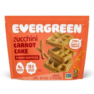 Evergreen Waffles Frozen Zucchini Carrot Cake Mini Waffles - 9oz/9ct - 1 of 4